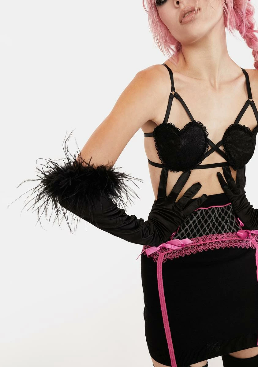 X_PTLHZ Unspoken Rules Satin Gloves - Image 2