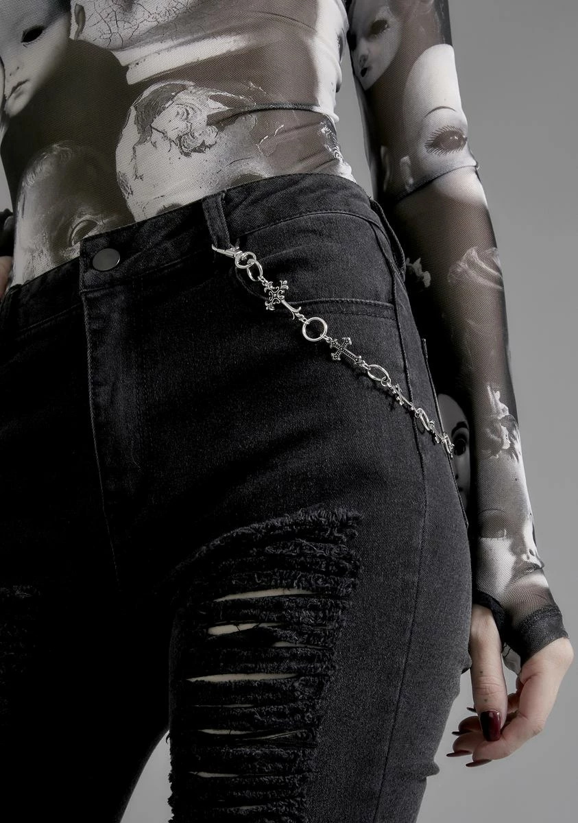 X_CIEL Sinners Repent Cross Pant Chain