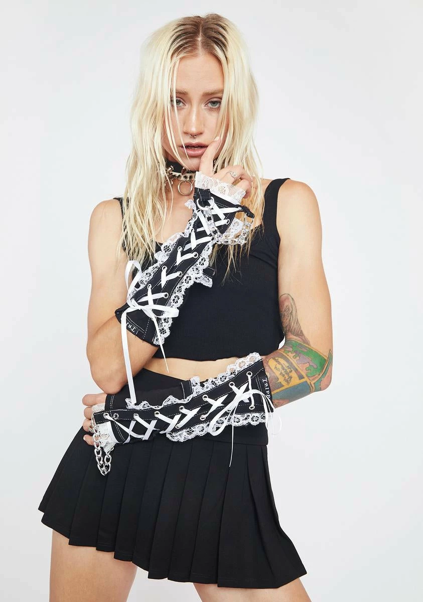 TRIPP NYC Lace Arm Warmers - Image 2