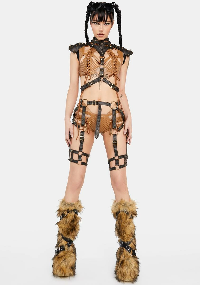 DEVIL FASHION She Is Kerosene Punk Spiked Body Harness - Image 3