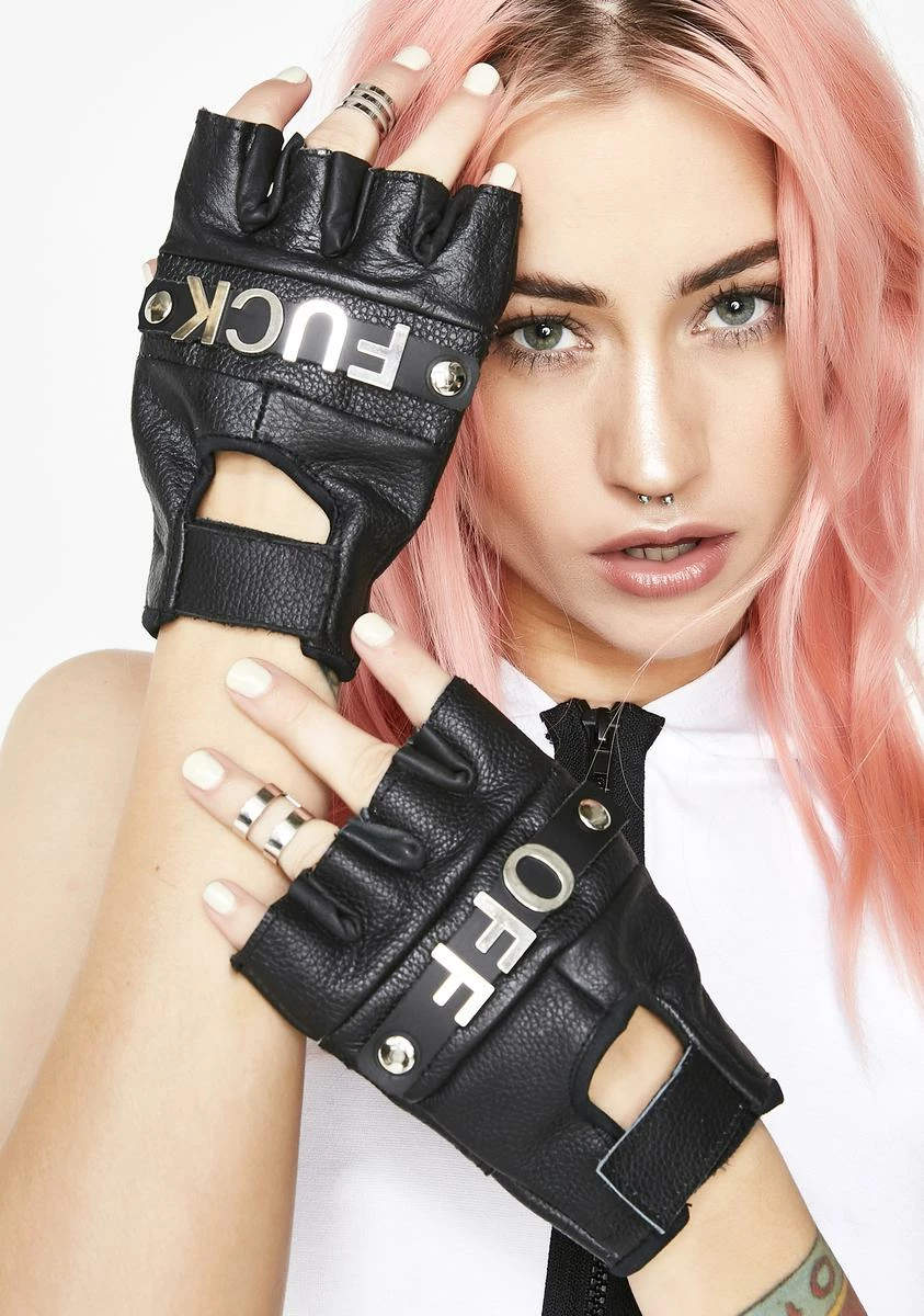 Funk Plus Wanna Rumble? Fingerless Gloves - Image 3