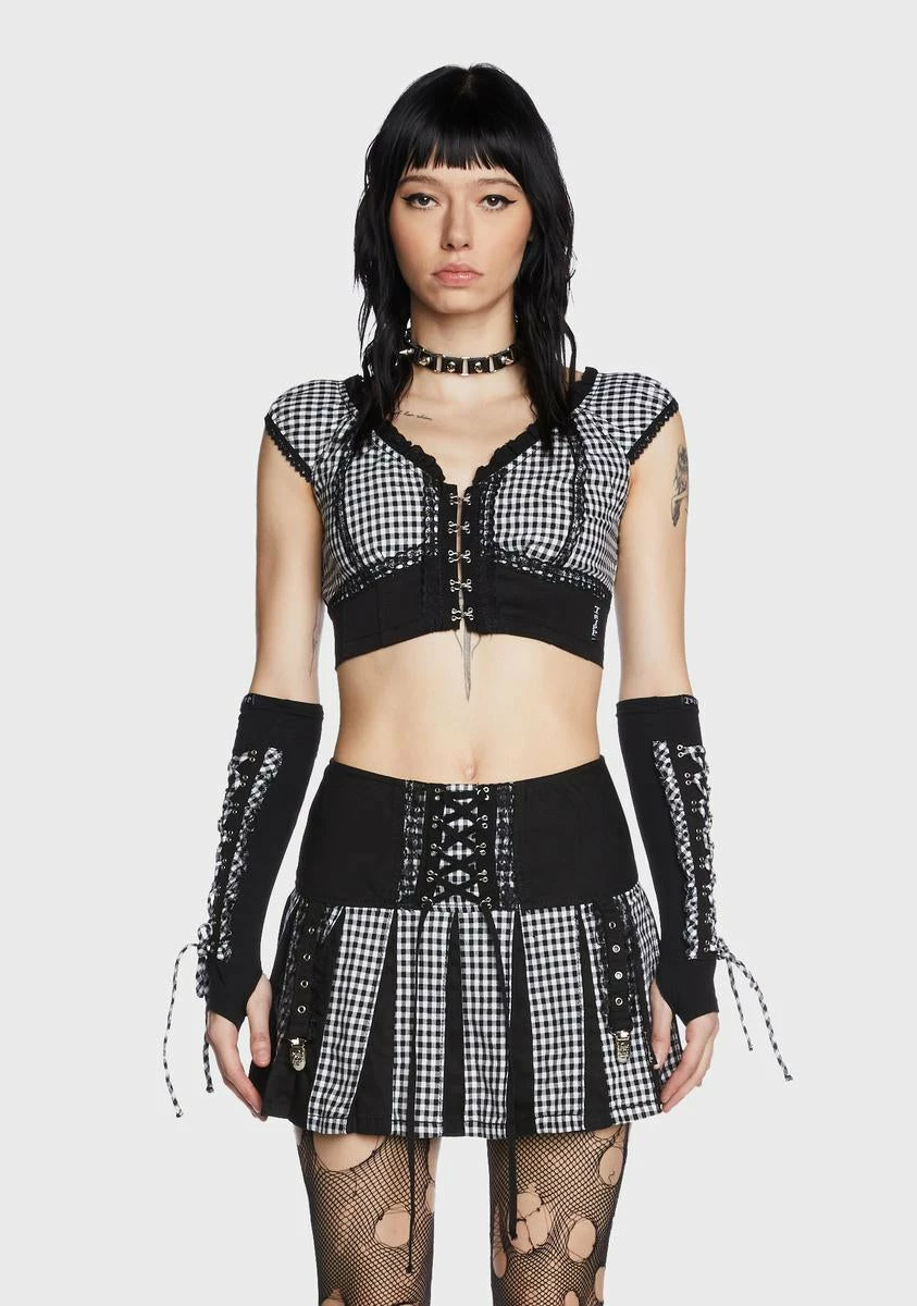 TRIPP NYC Black And White Bo Peep Arm Warmers - Image 3